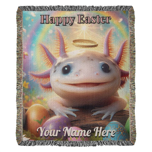 Axolotl- Easter Gift-Christian Gift-Personalized Heirloom Woven Blanket