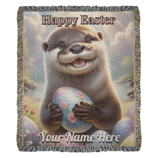 Otter- Easter Gift-Christian Gift-Personalized Heirloom Woven Blanket
