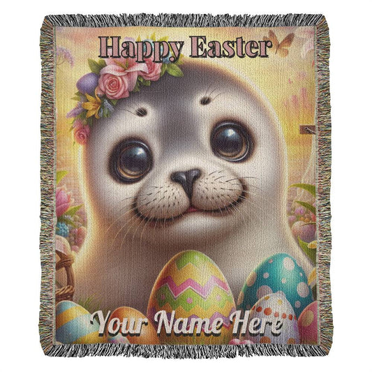 Seal- Easter Gift-Christian Gift-Personalized Heirloom Woven Blanket
