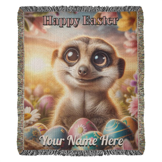 Meerkat- Easter Gift-Christian Gift-Personalized Heirloom Woven Blanket