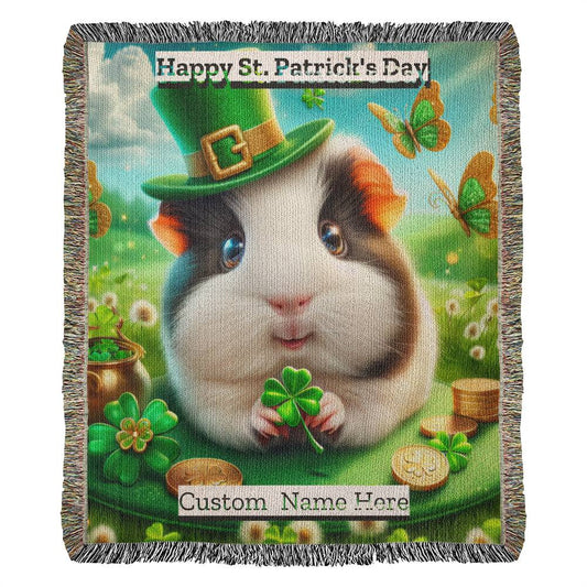 Guinea Pig- St. Patrick's Day Gift-Personalized Heirloom Woven Blanket