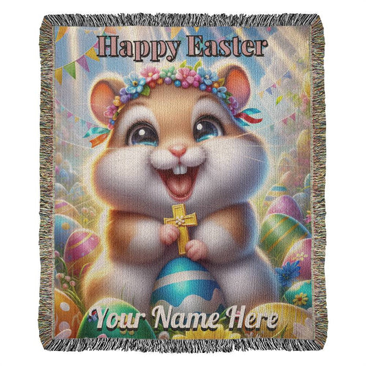 Hamster- Easter Gift-Christian Gift-Personalized Heirloom Woven Blanket