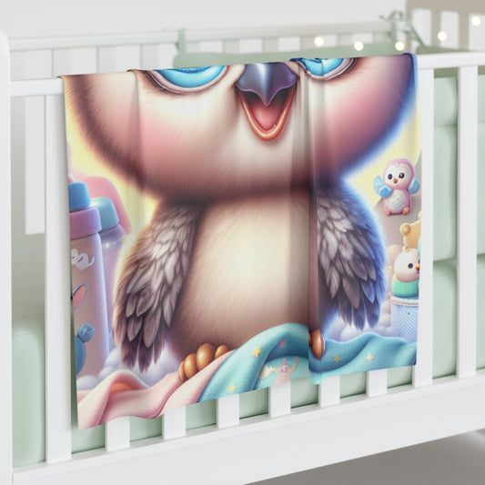 Owl- Baby Shower Gift-Newborn Gift-Baby Swaddle Blanket