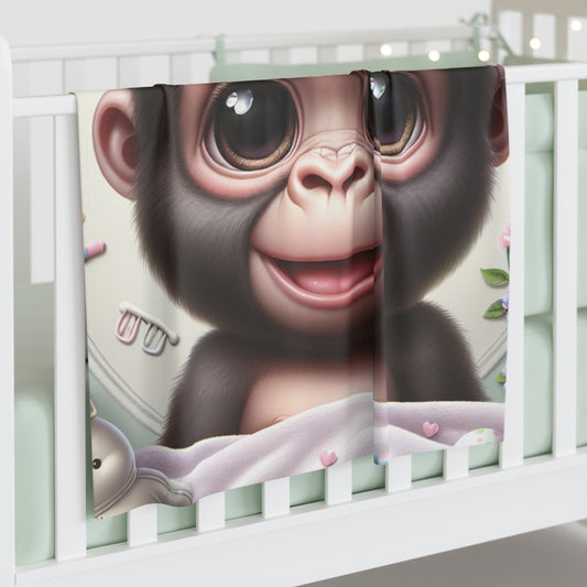 Gorilla- Baby Shower Gift-Newborn Gift-Baby Swaddle Blanket