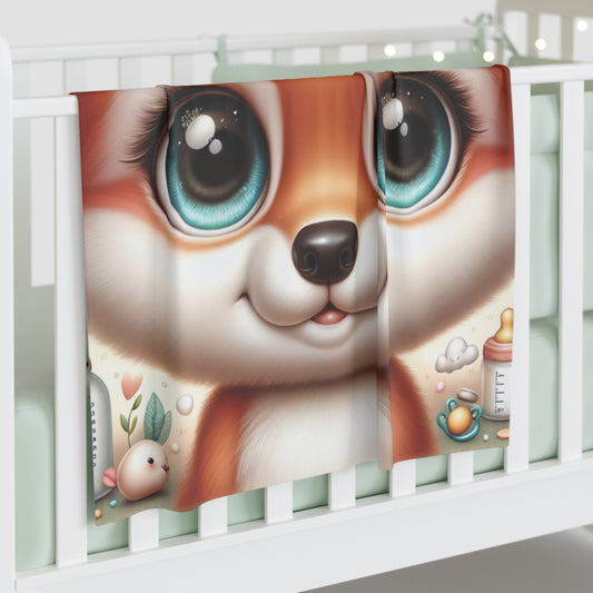 Fox- Baby Shower Gift-Newborn Gift-Baby Swaddle Blanket