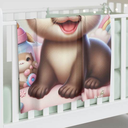 Otter- Baby Shower Gift-Newborn Gift-Baby Swaddle Blanket