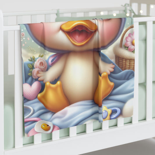 Duck- Baby Shower Gift-Newborn Gift-Baby Swaddle Blanket
