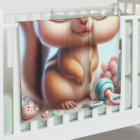 Chipmunk- Baby Shower Gift-Newborn Gift-Baby Swaddle Blanket