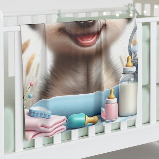 Meerkat- Baby Shower Gift-Newborn Gift-Baby Swaddle Blanket