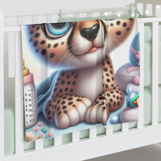 Cheetah- Baby Shower Gift-Newborn Gift-Baby Swaddle Blanket