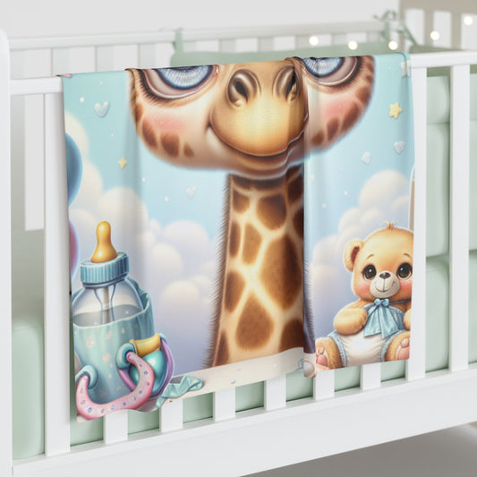 Giraffe- Baby Shower Gift-Newborn Gift-Baby Swaddle Blanket