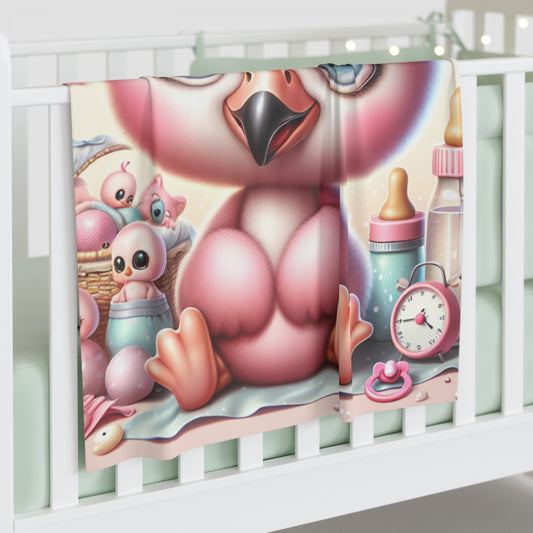 Flamingo- Baby Shower Gift-Newborn Gift-Baby Swaddle Blanket