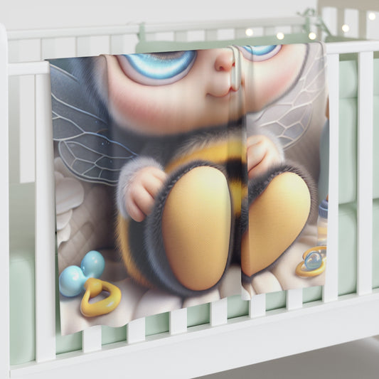 Bee- Baby Shower Gift-Newborn Gift-Baby Swaddle Blanket