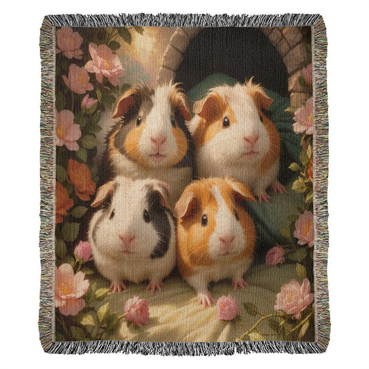 Guinea Pig Family - Heirloom Woven Blanket