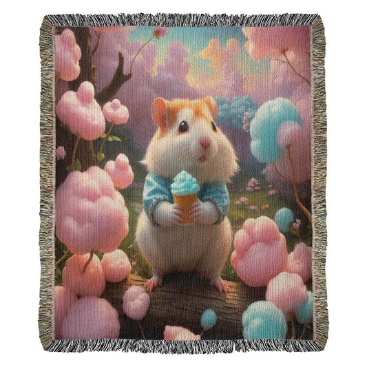 Hamster Cotton Candy FIeld Of Dreams - Heirloom Woven Blanket