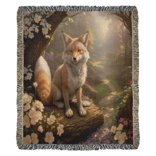 Fox Off The Garden Path - Heirloom Woven Blanket