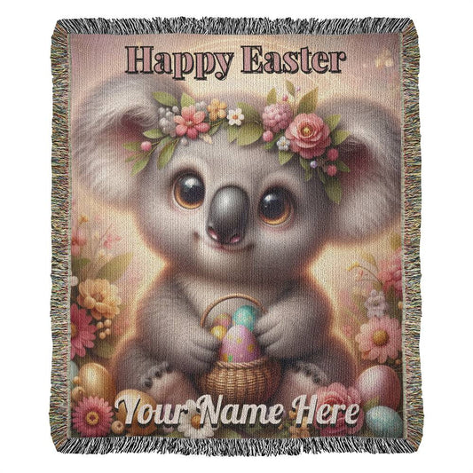 Koala- Easter Gift-Christian Gift-Personalized Heirloom Woven Blanket