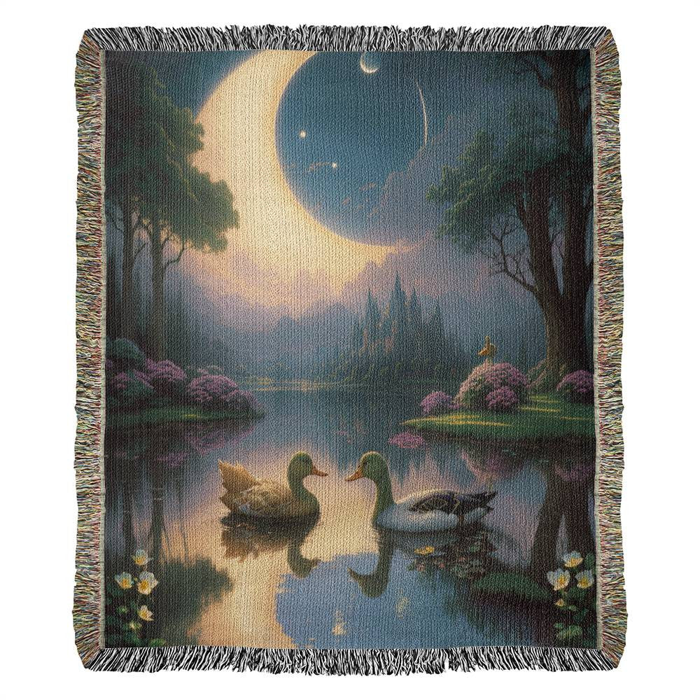 Ducks In A Calm Pond - Heirloom Woven Blanket