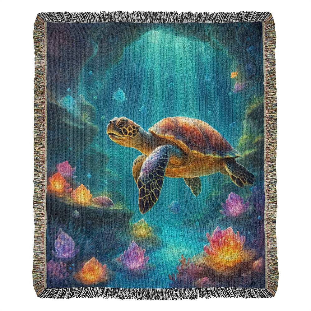 Crystal Turtle Cavern- Heirloom Woven Blanket
